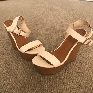 White Wedge Heeled Sandal